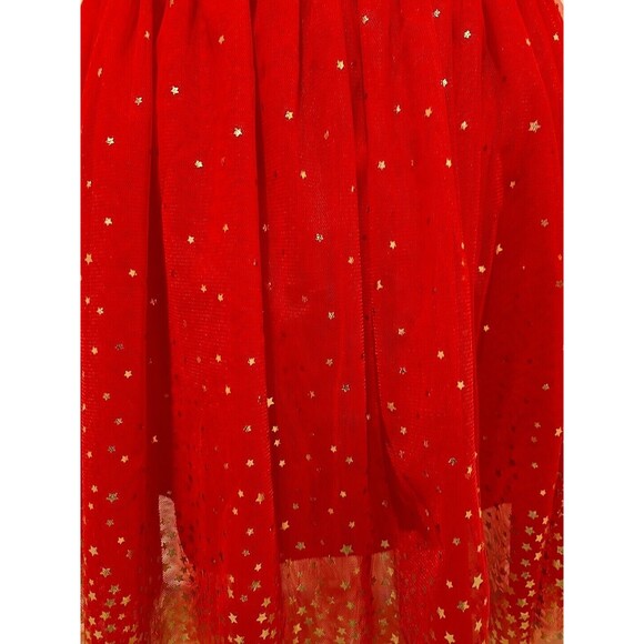 Epic Threads Girls Dress Red W/Gold Sparkling Stars Size Large - Picture 3 of 4
